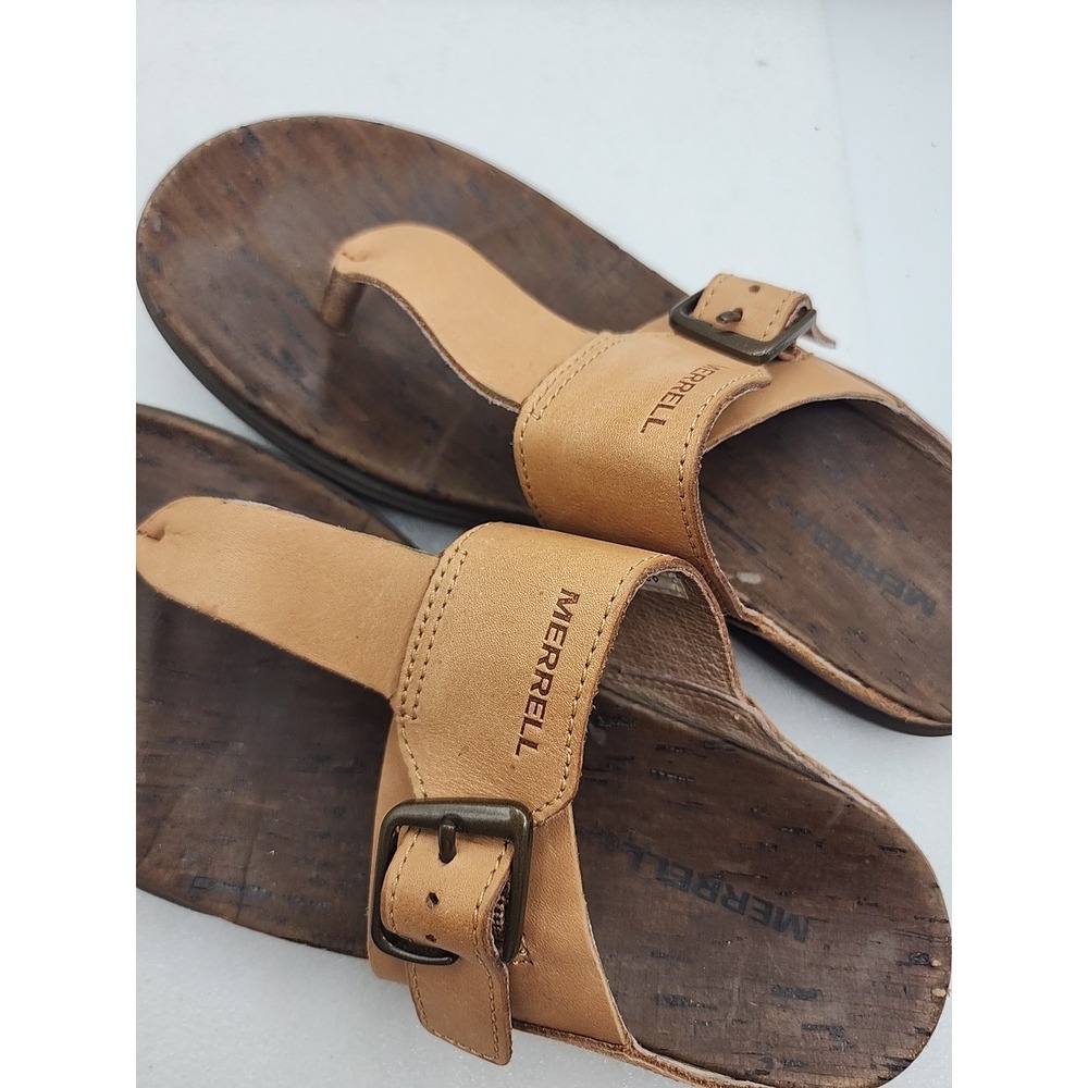 Merrell Womens Sandals Around Town Thong Buckle Luxe Post Size 7 - Picture 2 of 9